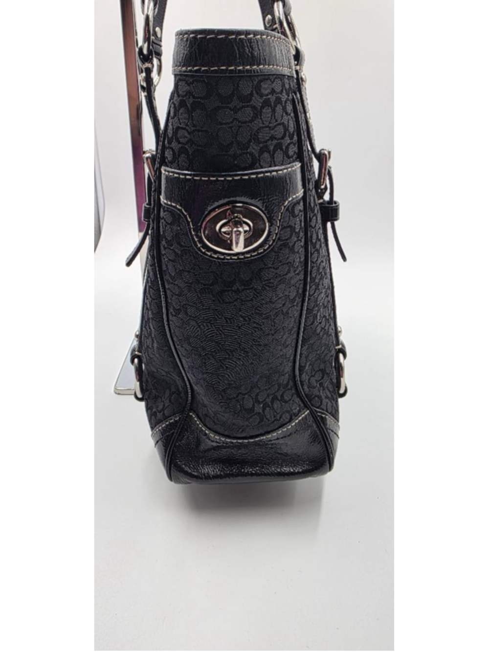 EUC Women's Coach Black Gallery Tote - Picture 6 of 16